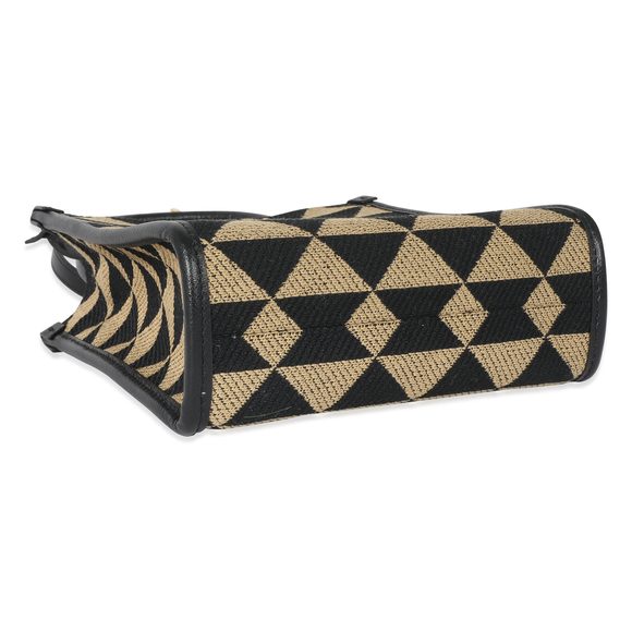 Prada Beige Black Jacquard Symbole Mini Bag - Picture 6 of 8